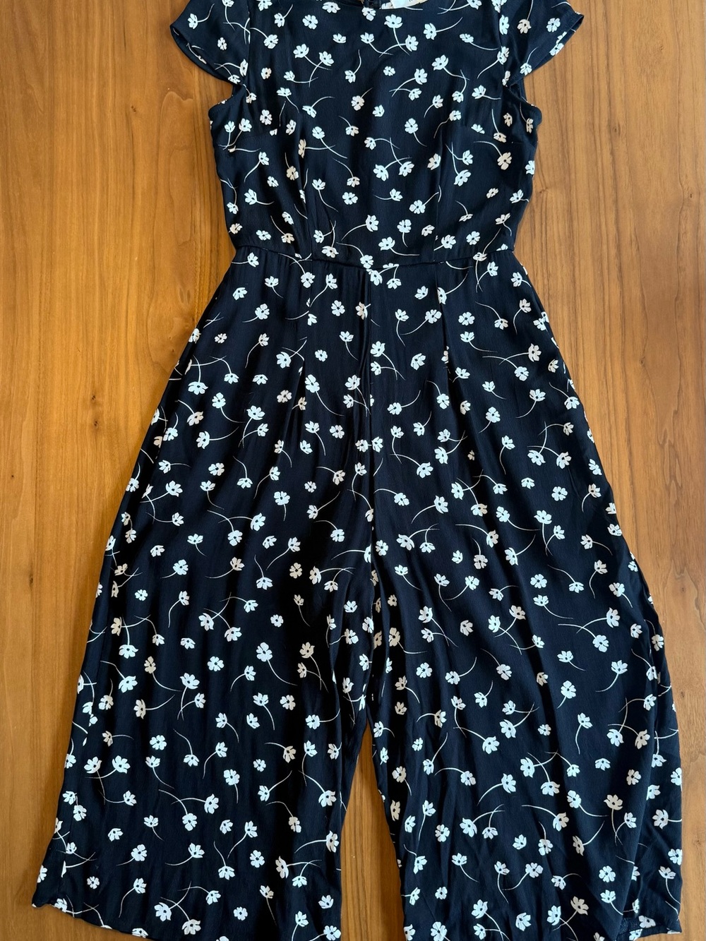 Black Floral Wide-Leg Jumpsuit
